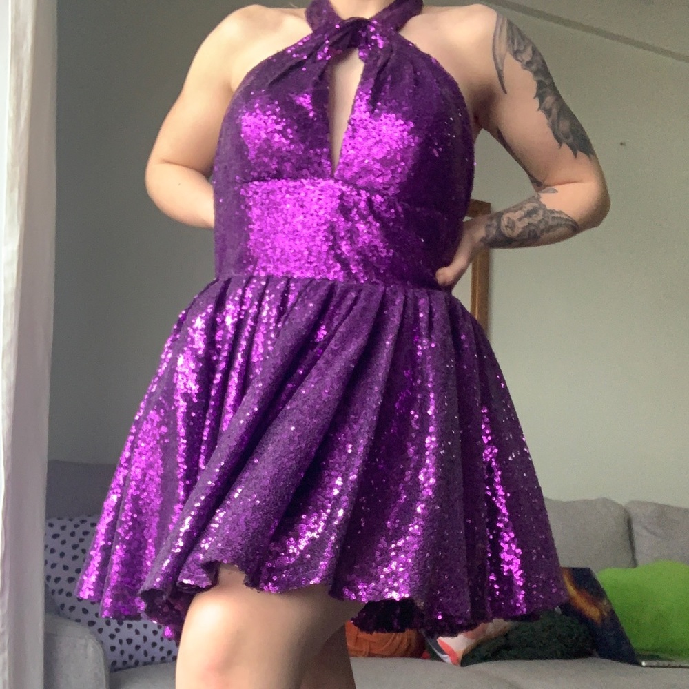 OOAK Handmade Sequin Party Dress - Picture 2 of 11